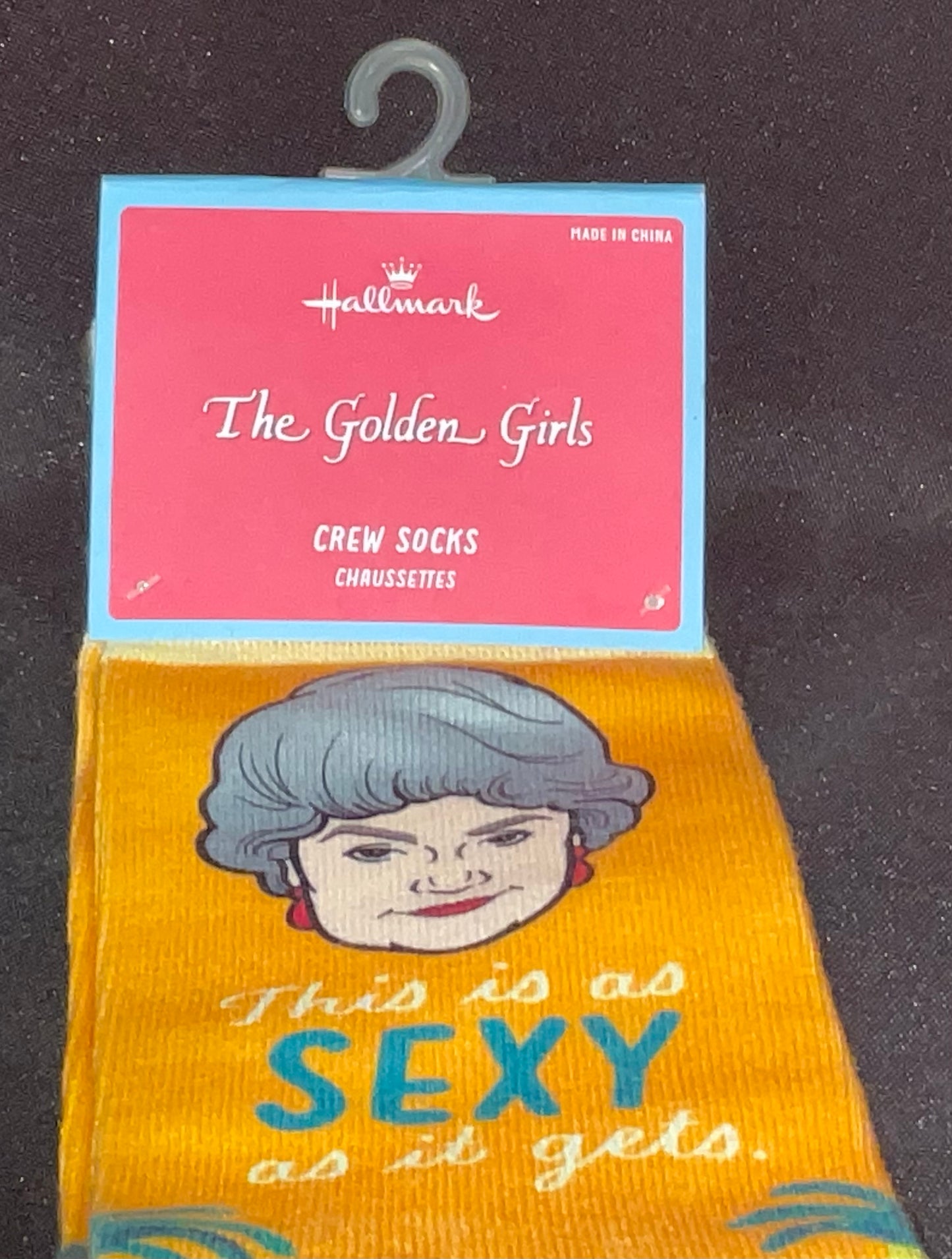 Hallmark The Golden Girls "This is as sexy as it gets" Novelty Socks Brand New