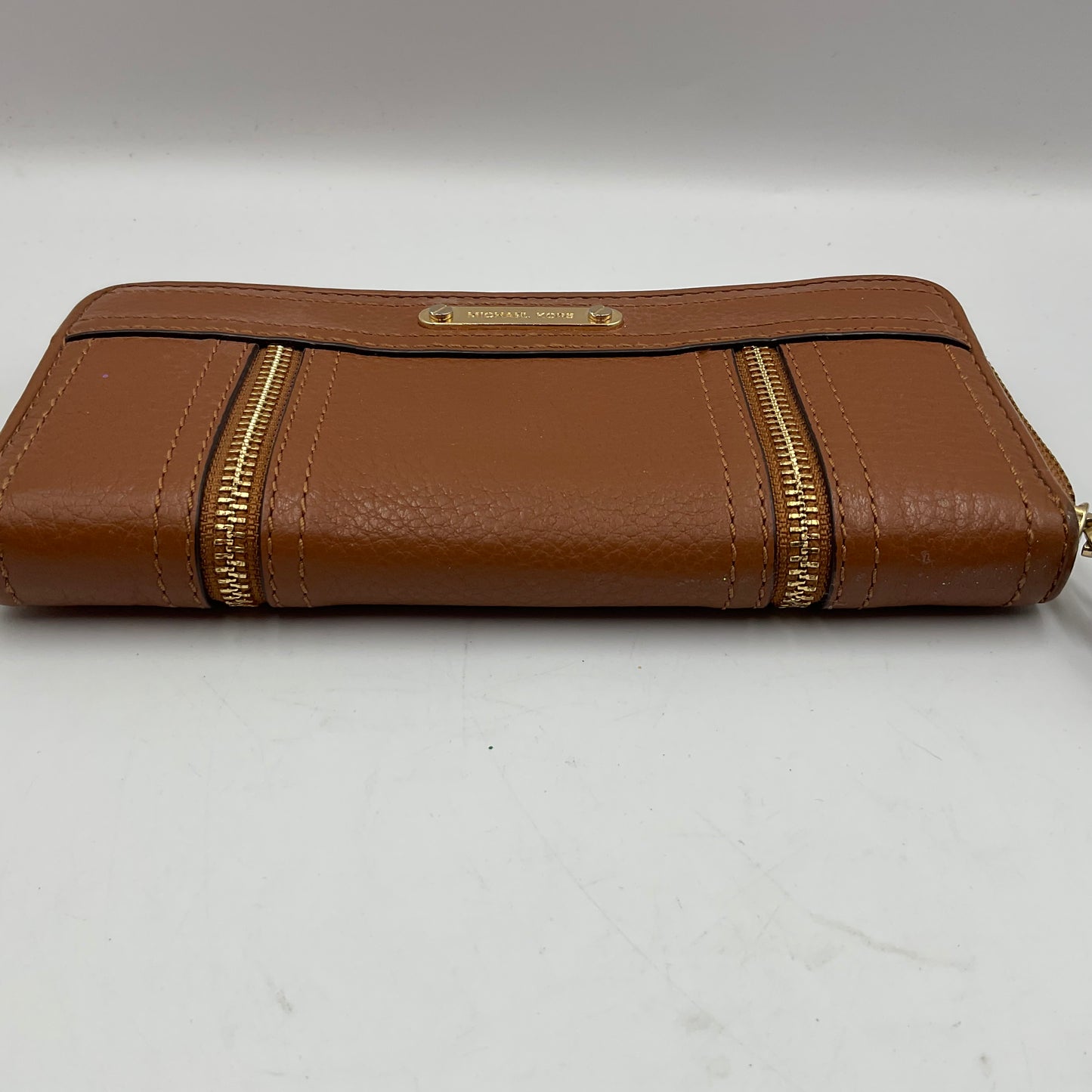 Michael Kors Moxley Brown Pebbled Leather Wallet