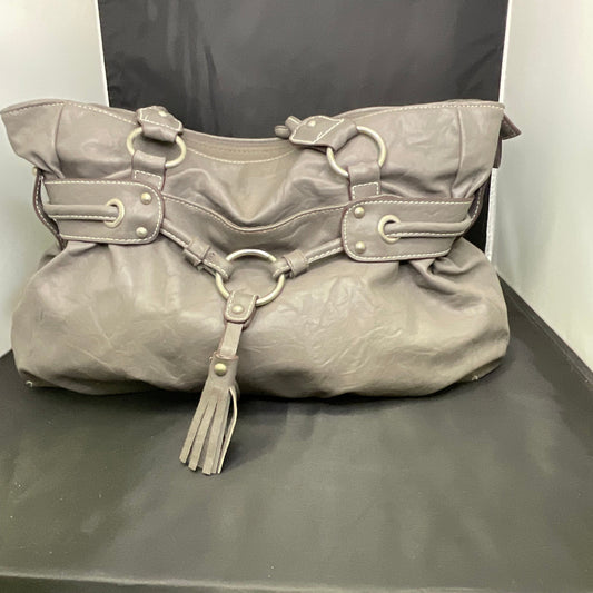 Gray Leather Rosetti Shoulderbag