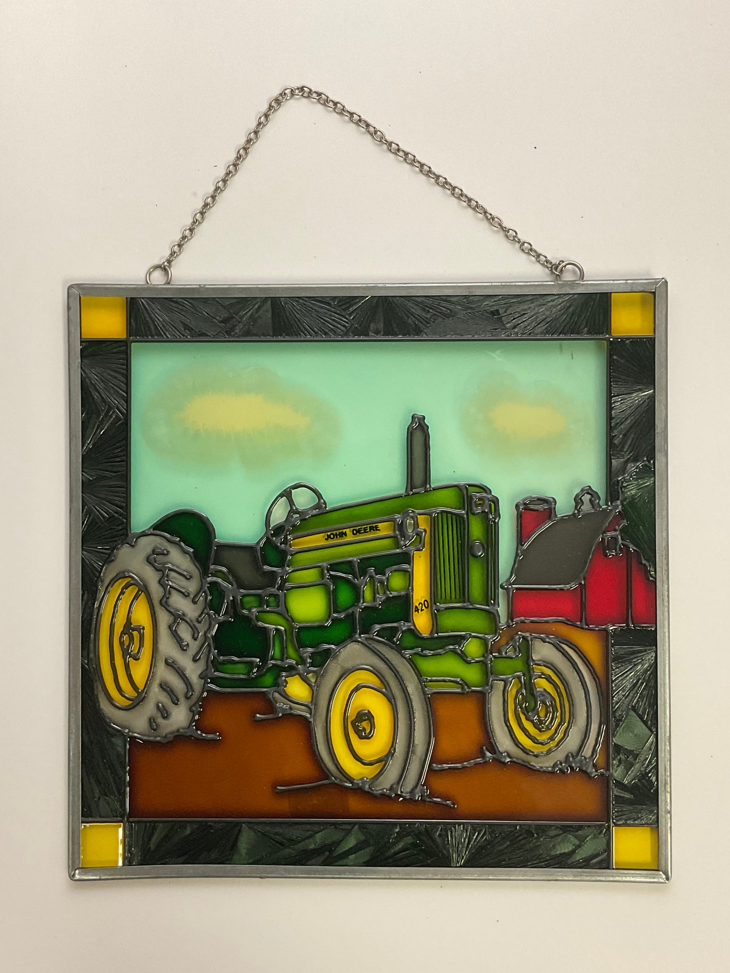 John Deere Glass Painting