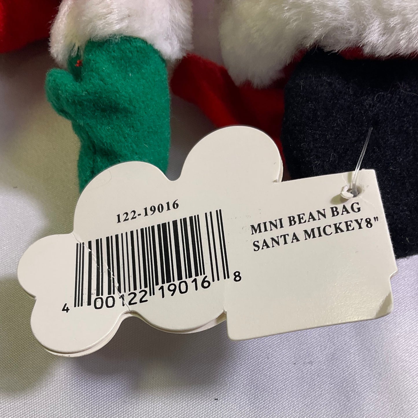 Mickey Mouse Mousketoys Mini Bean Bag Santa 8" Plush New with Tags