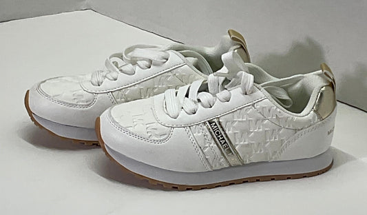 Michael Kors White and Gold Little Kid Big Kid Kerrie 2.0 Girls Shoes Size 13
