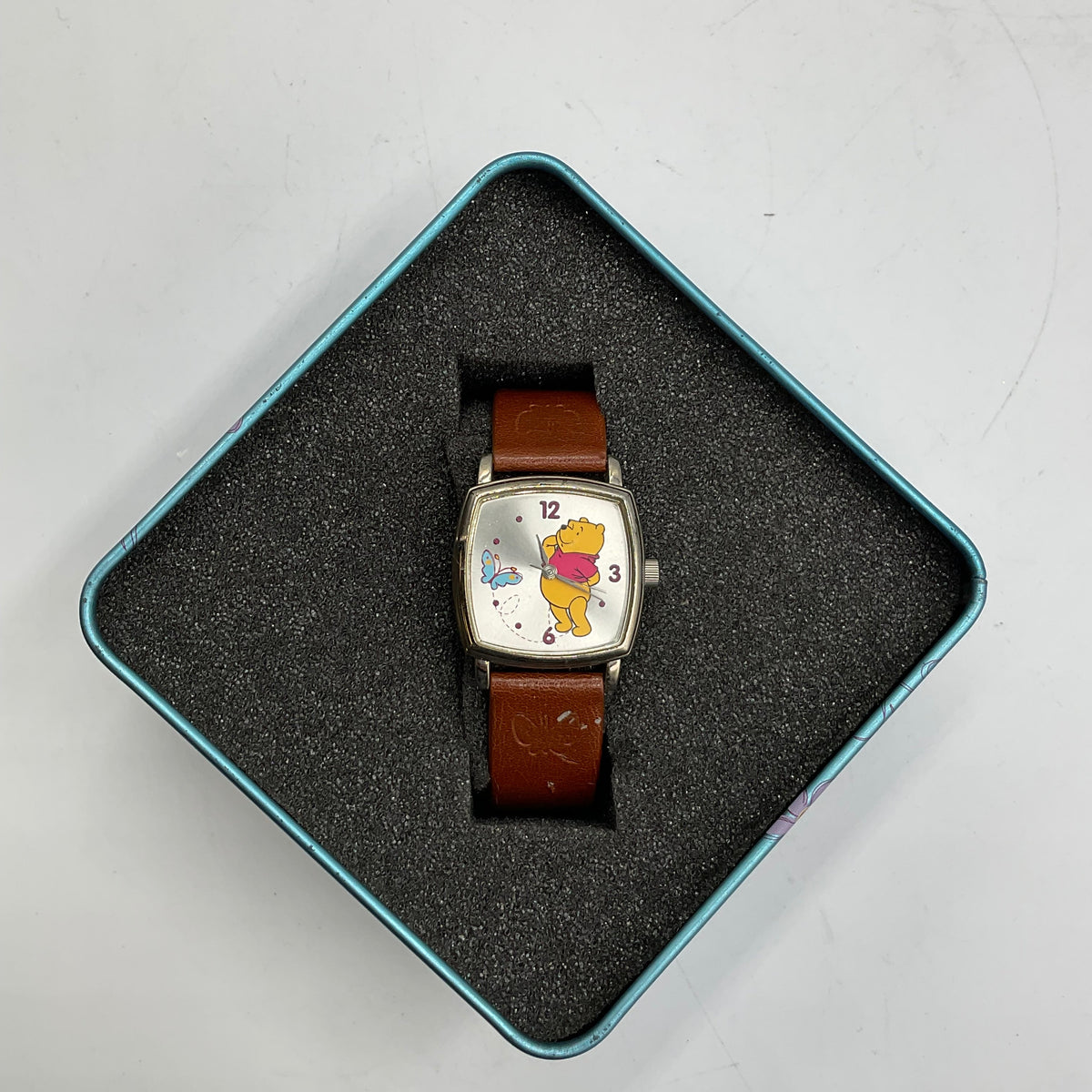 Disney Winnie the Pooh Special Edition Watch w/ Tin Brown Leather Band
