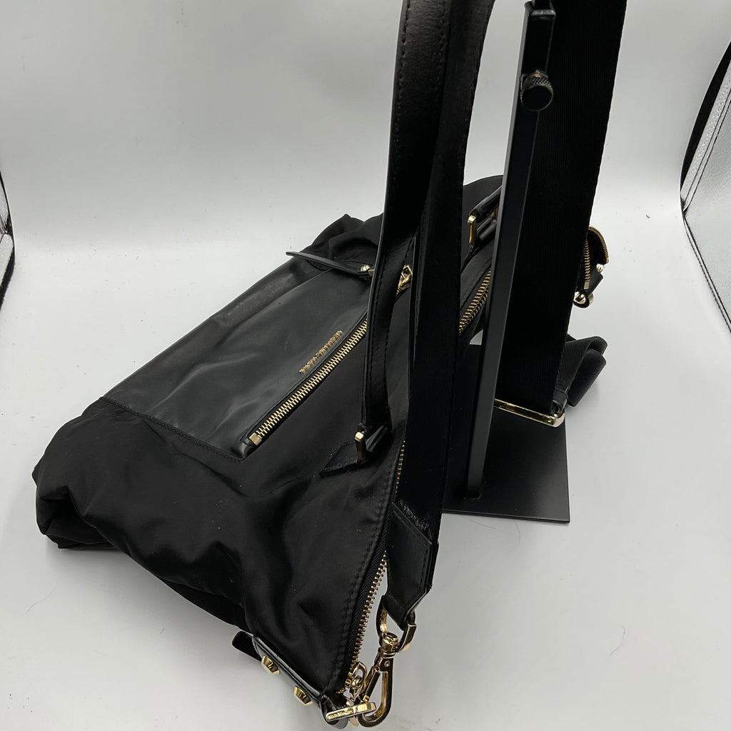 Michael Kors Black Tote Shoulder Bag Gold Hardware