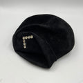 Black hat with seven diamonds