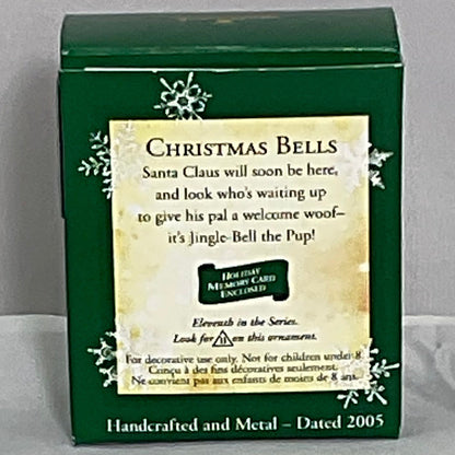 2005 NIB Hallmark Keepsake Miniature Ornament Christmas Bells #11, Pup