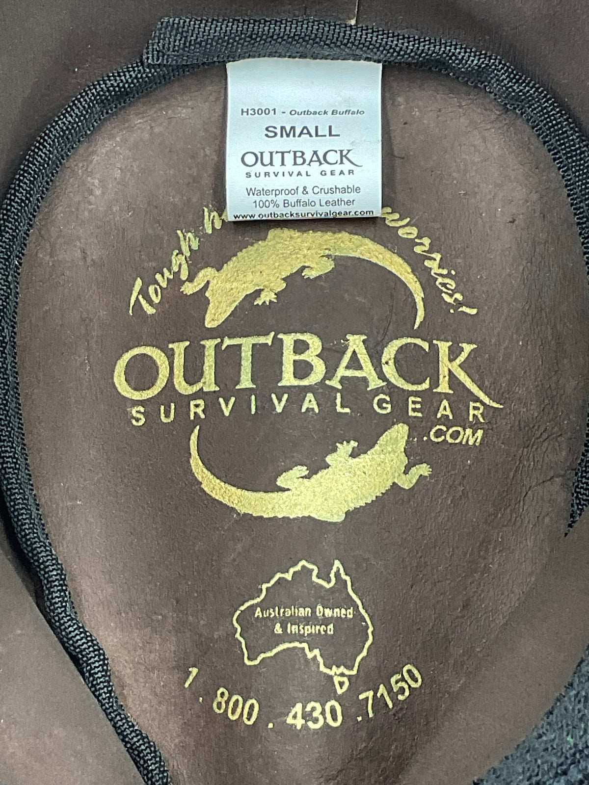Outback Survivor Brown Suede Cowboy Hat Harley-Davidson Eagle Pin
