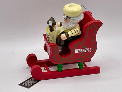 Hershey's Chocolate Christmas Tree Ornament 1990 Baker Elf Red Sled Kurt&nbsp;