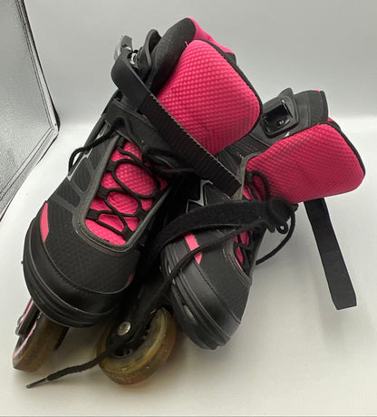 Advantage Pro Bladerunner Roller Blades Pink Black Womens Size 12