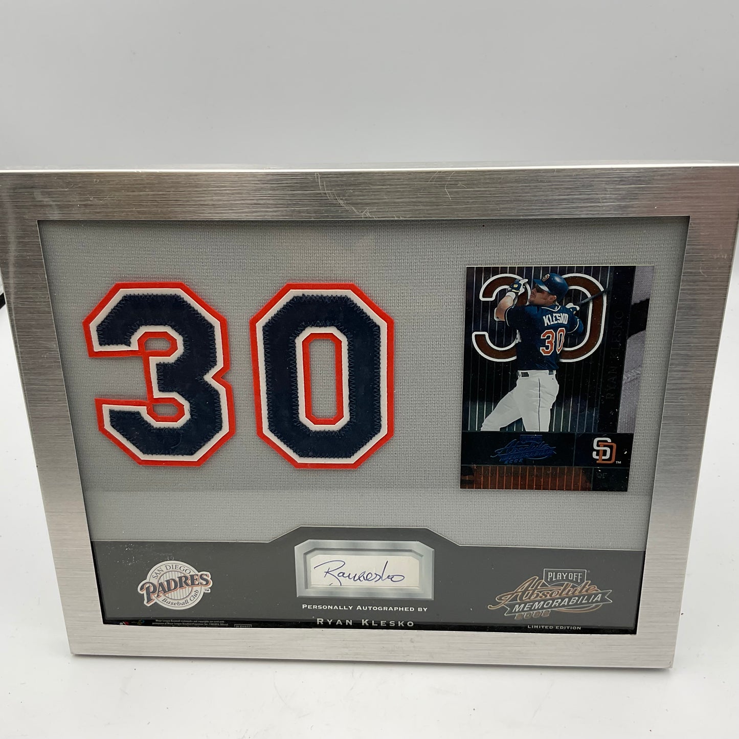 San Diego Padres Ryan Klesko Autographed Playoff Memrobilia