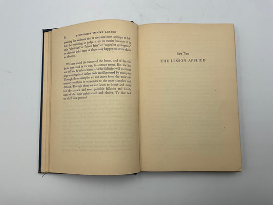 Henry Hazlitt Economics in One lesson Vintage Hardcover Book