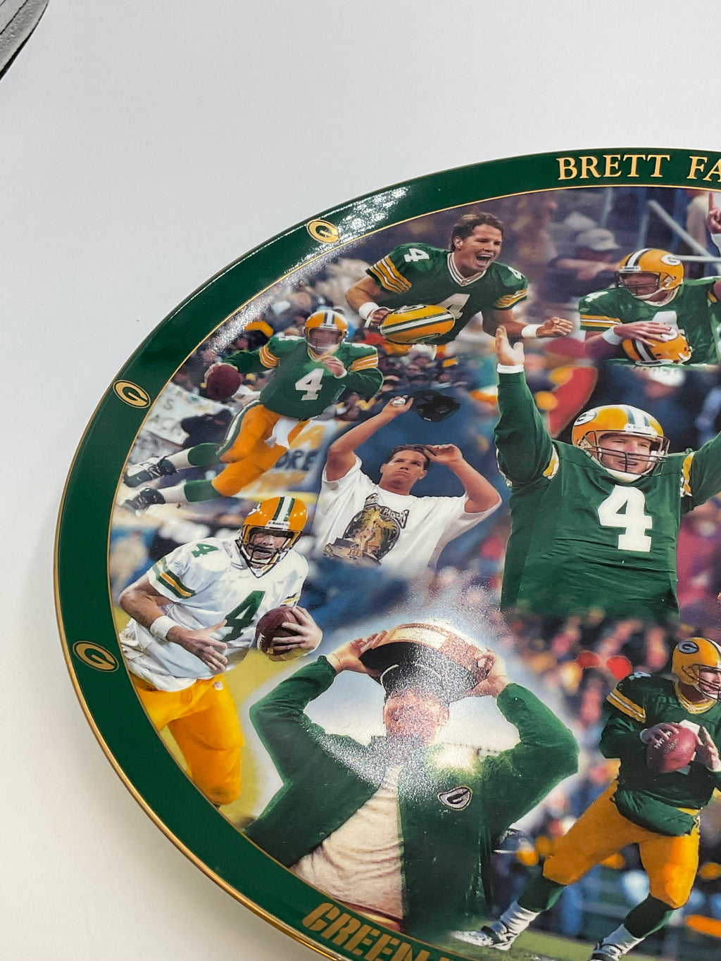 Danbury Mint Brett Favre Green Bay Packers Collector Plate Career Stats AA3481