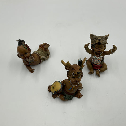 Vintage Resin “Indian Child” Figurines