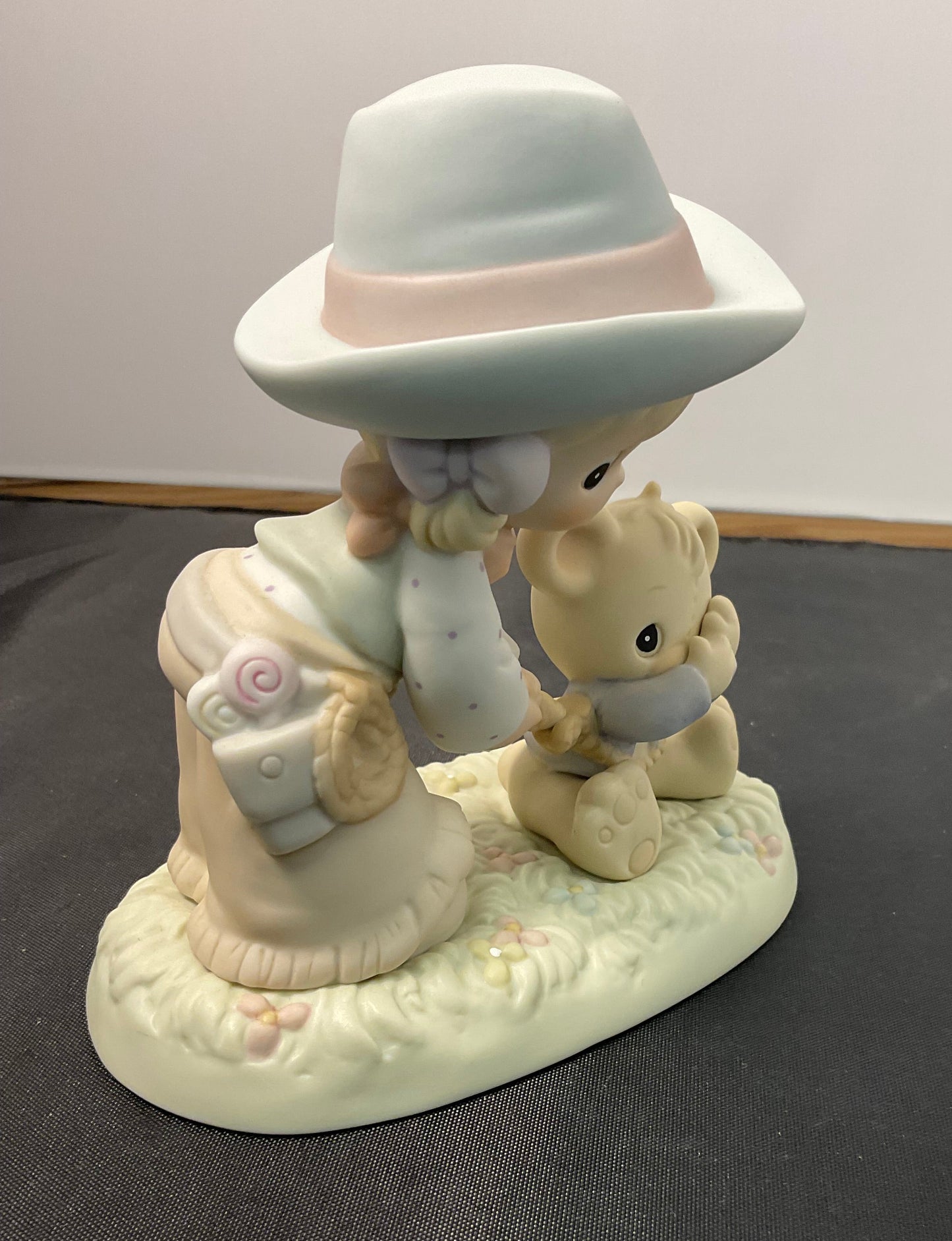 Precious Moments Vintage 1994 I Can't Bear to Let You Go Hand Painted Porcelain Collectible Figurine in Original Box