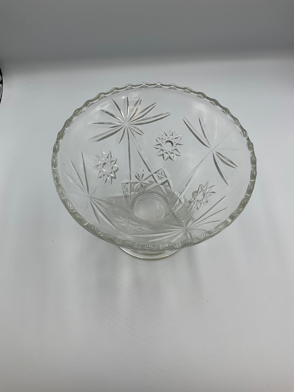 Anchor Hocking Whitman Pattern 9-Inch Pedestal Glass Bowl