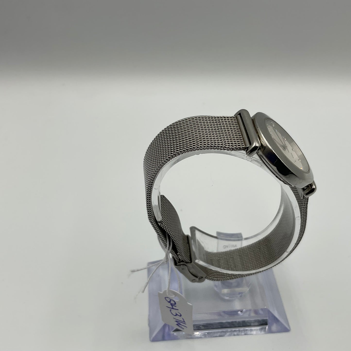 Skagen Steel Denmark Ladies Stainless Steel Mesh Bracelet Crystal Markers Watch