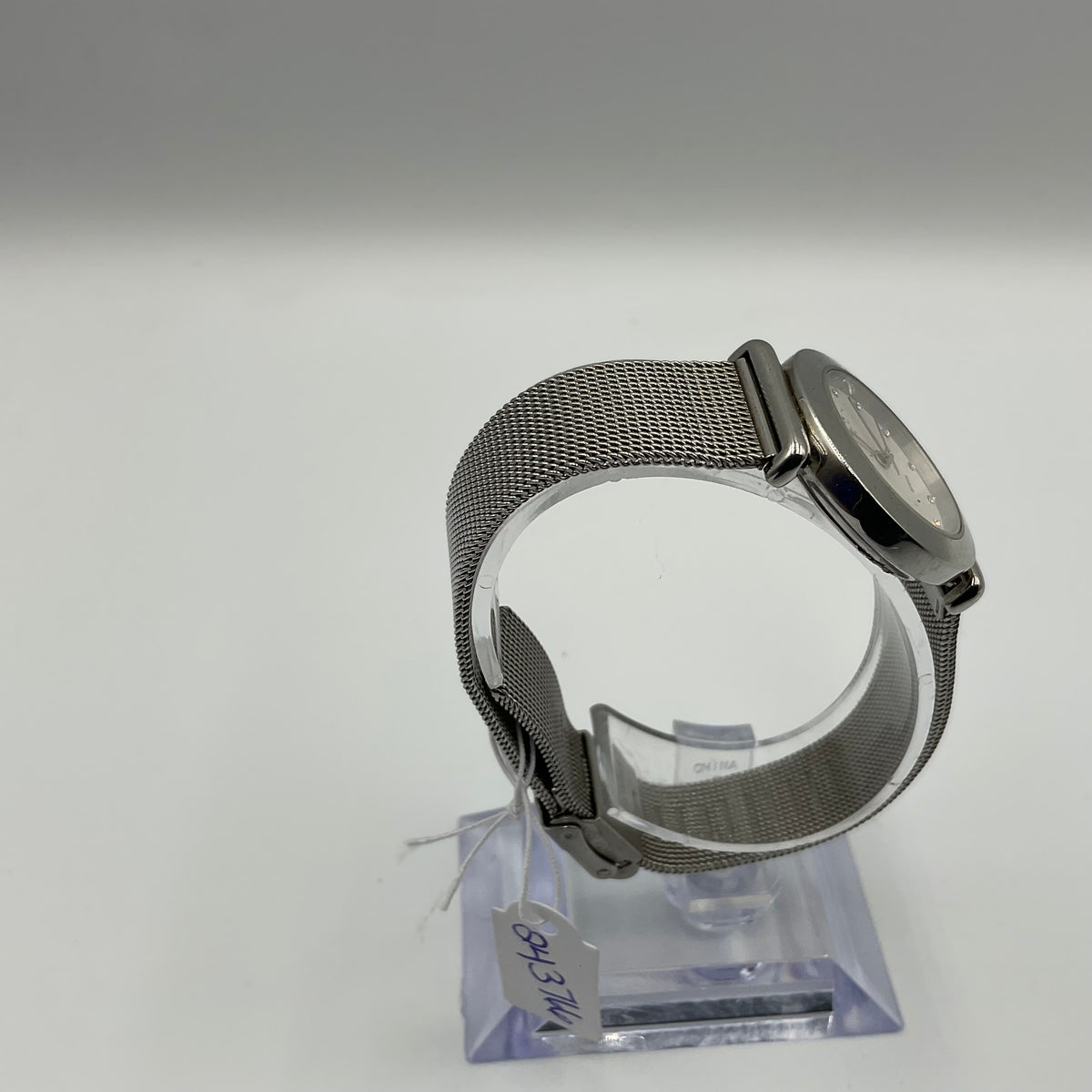 Skagen Steel Denmark Ladies Stainless Steel Mesh Bracelet Crystal Markers Watch