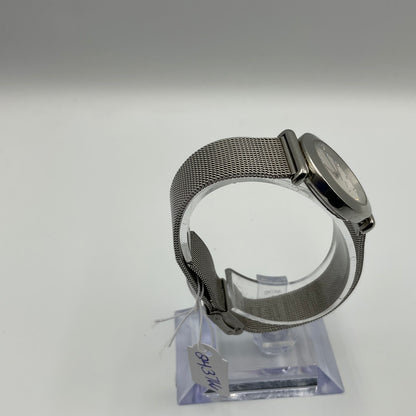 Skagen Steel Denmark Ladies Stainless Steel Mesh Bracelet Crystal Markers Watch