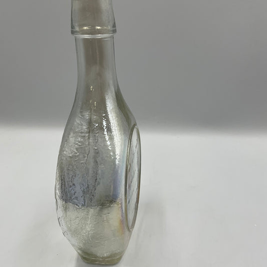 Vintage Wheaton Helen Keller Iridescent Carnival Glass Bottle
