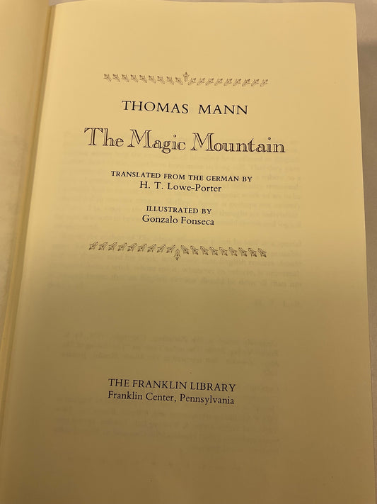Magic Mountain by Thomas Mann Vintage 1981 Leatherbound Hardcover Book