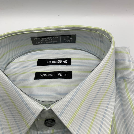 Claiborne Men's Dress Shirt Long Sleeve Large New with Tags