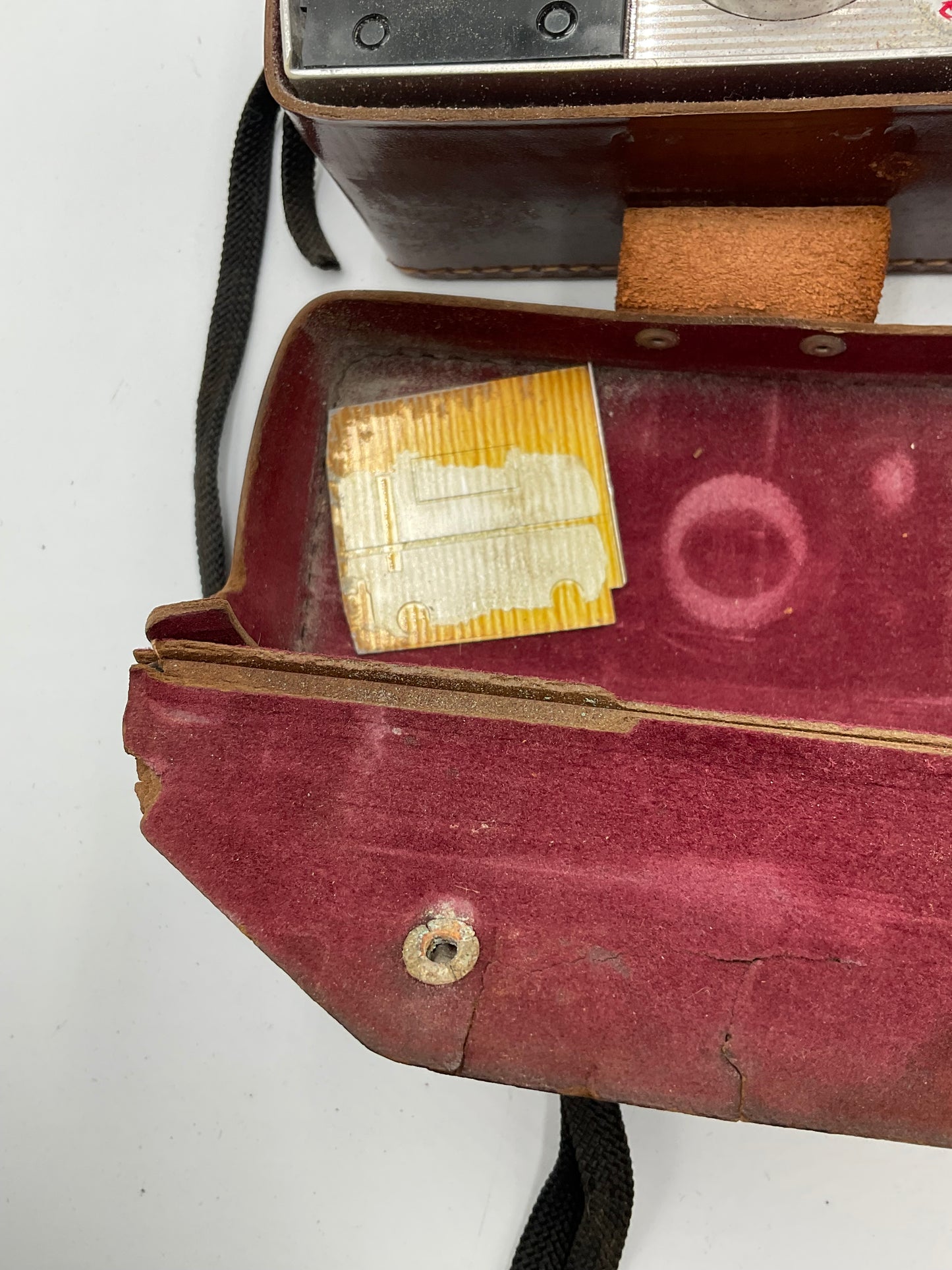 Vintage Kodak Brownie Super 27 Model Camera with case untested