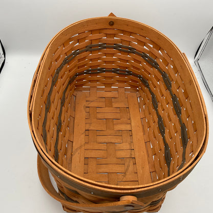 Longaberger Large Oval Shaped Wooden Basket