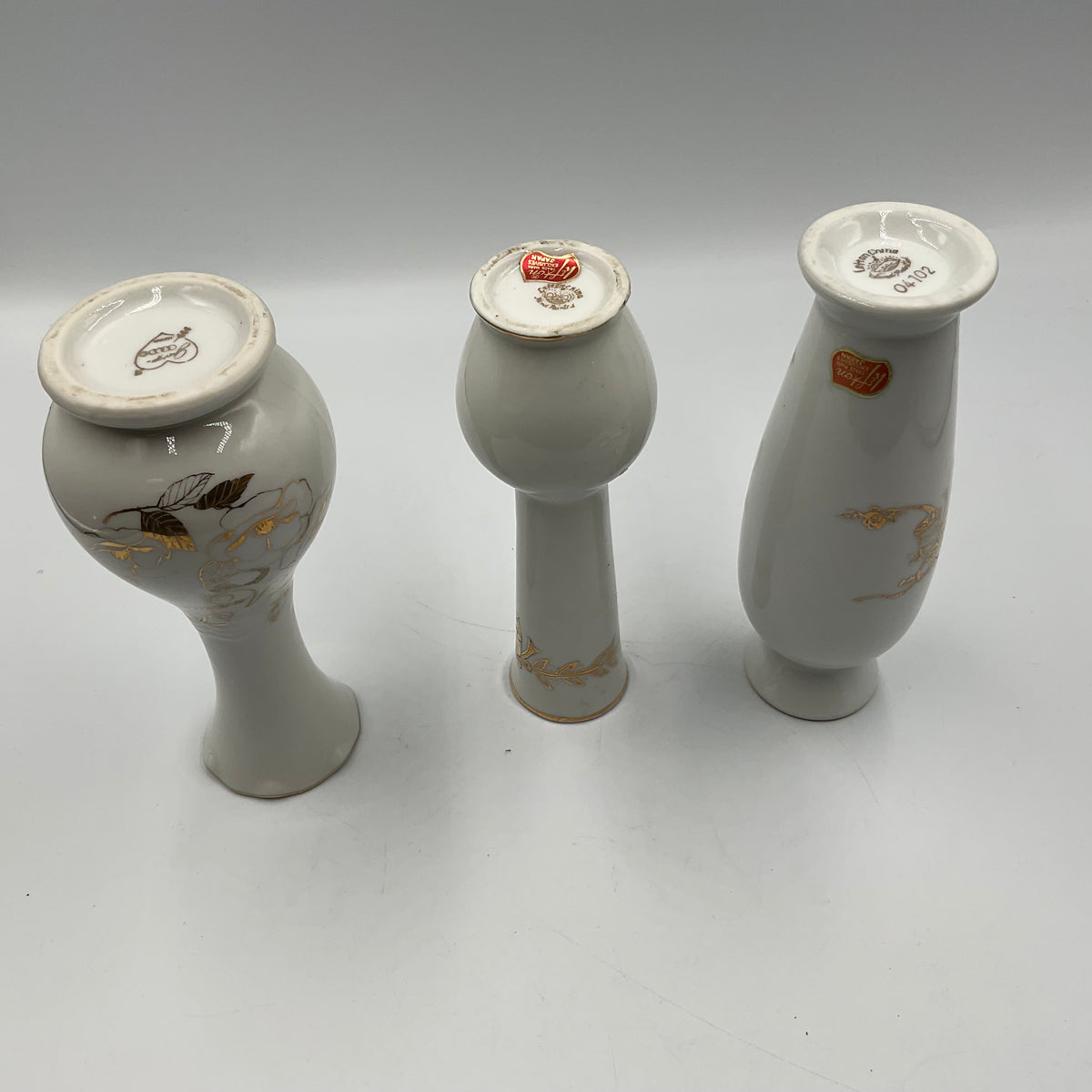 50th Anniversary Danish Porcelain Vases Set Of 3