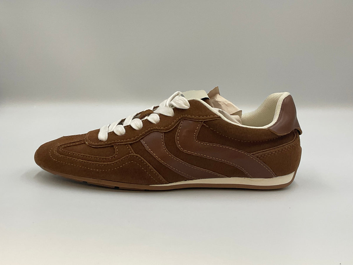 Steve Madden Abbi Chestnut Brown Suede Retro Shoes Size 8