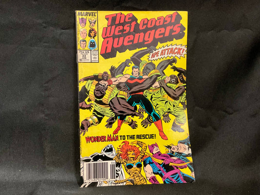 Marvel Comic Book: The West Coast Avengers #33 "Ape Attack" June 1988