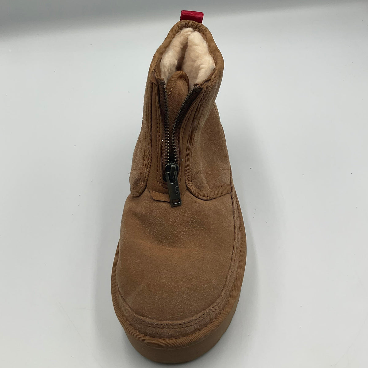 UGG Women's (size 6) Neumel Platform Zip Chestnut Suede Boots
