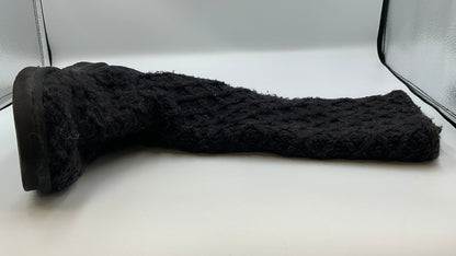 UGG Australia Classic Cardy Black Cable Knit 3 Button Boots Womens Size 8