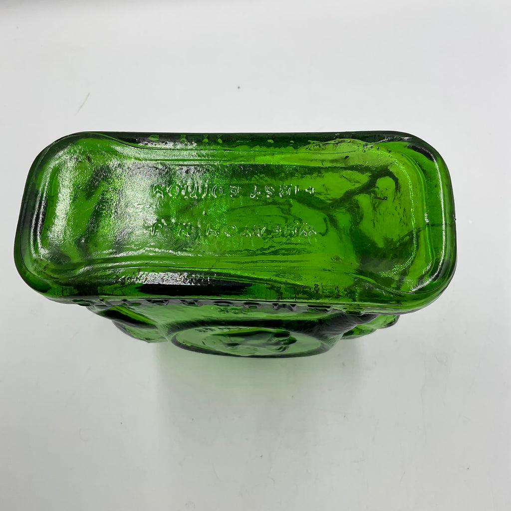 Vintage Wheaton Green Glass Decanter Bottle