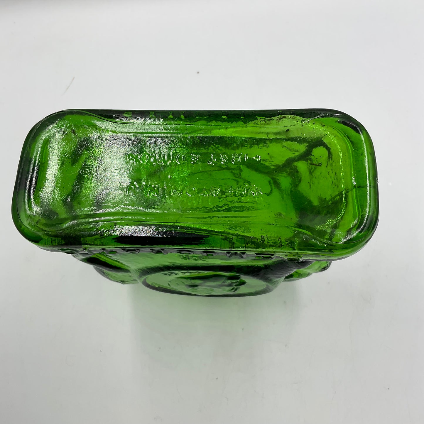 Vintage Wheaton Green Glass Decanter Bottle