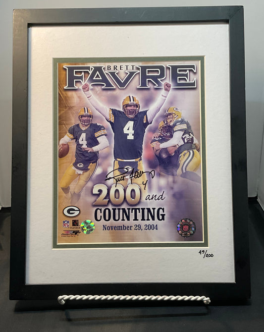 Brett Favre Beckett Authenticated Autograph #49/200 8x10 Photo