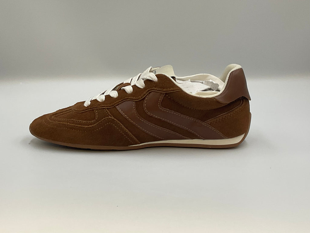 Steve Madden Abbi Chestnut Brown Suede Retro Shoes Size 8