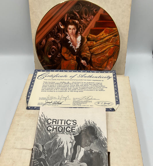 W.L. George Bradford Exchange Limited Edition Waiting for Rhett 1991 with Box and COA