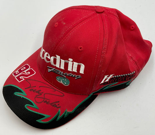 2001 Todd Bodine #92 Signed Excedrin Racing NASCAR Driver Red Hat