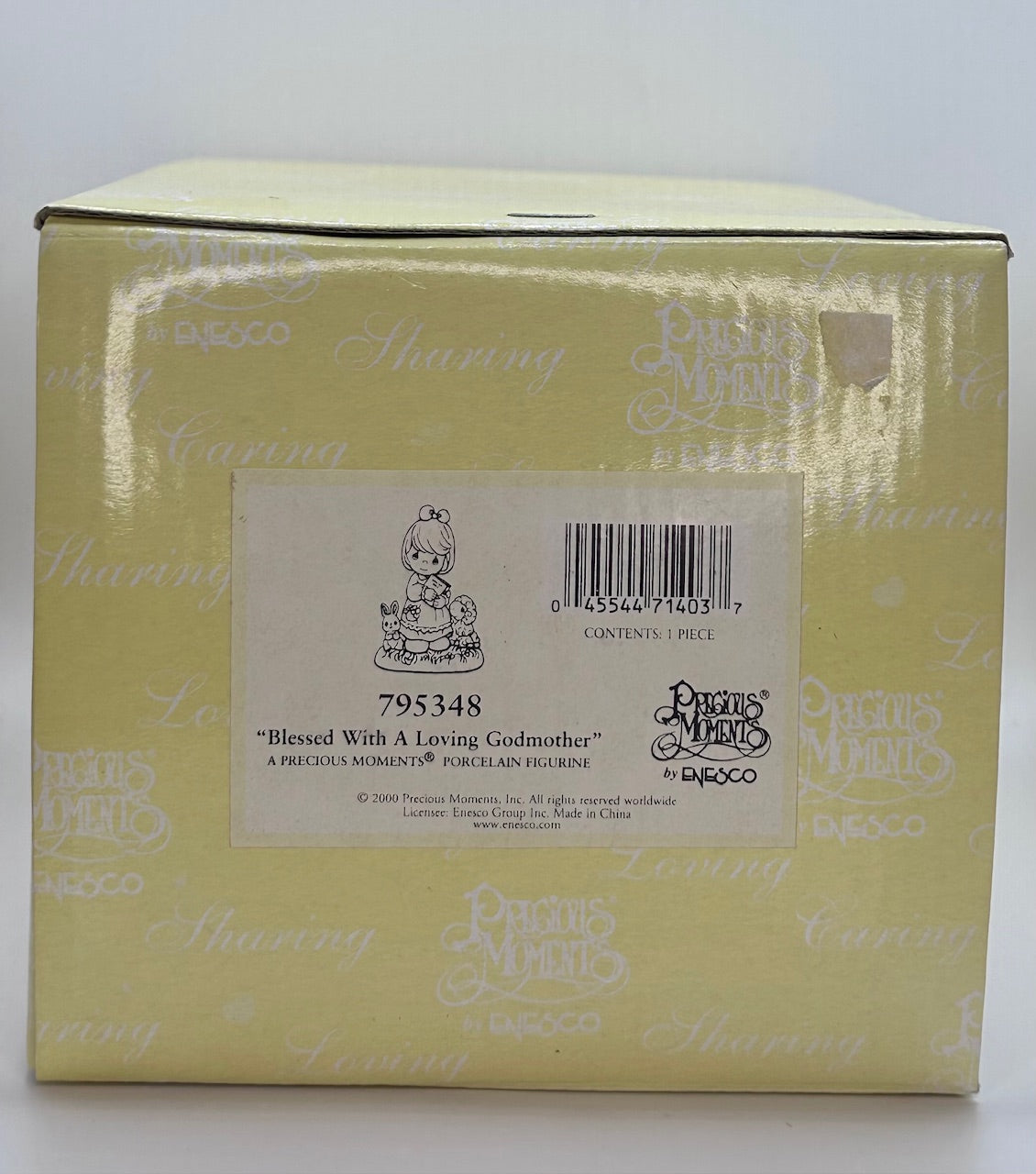 Precious Moments Vintage 2000 Blessed With A Loving Godmother Hand Painted Porcelain Figurine Original Box