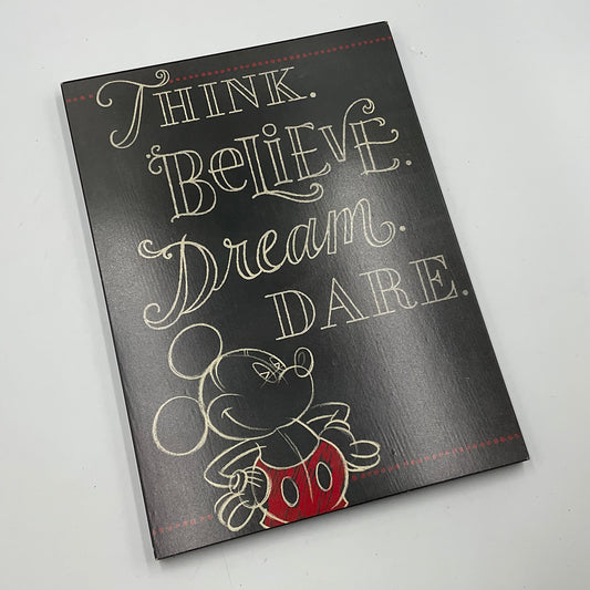 Hallmark Disney Mickey Mouse Think Beilieve Dream Dare wooden wall plaque