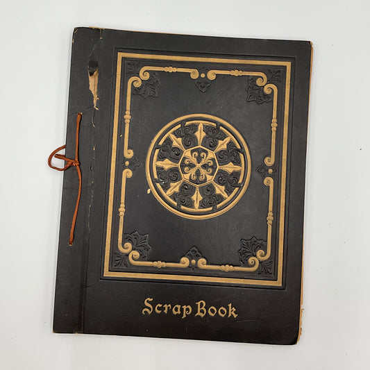 Vintage Black Scrapbook with Pictures