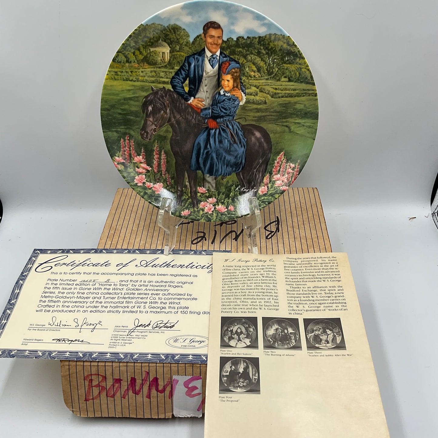W.L.George Fine China Bonnie and Rhett
