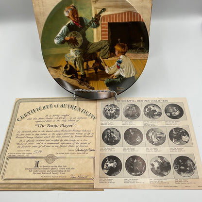 Ready JB Edwin M.Knowles Bradford Exchange Limited Edition The Banjo Player China Plate with COA in Original Box