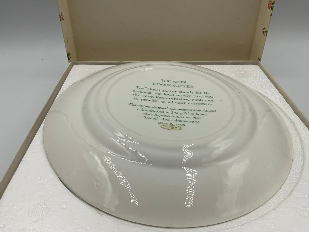 Vintage Second Avon Anniversary “The Avon Doorknocker” Collector Plate