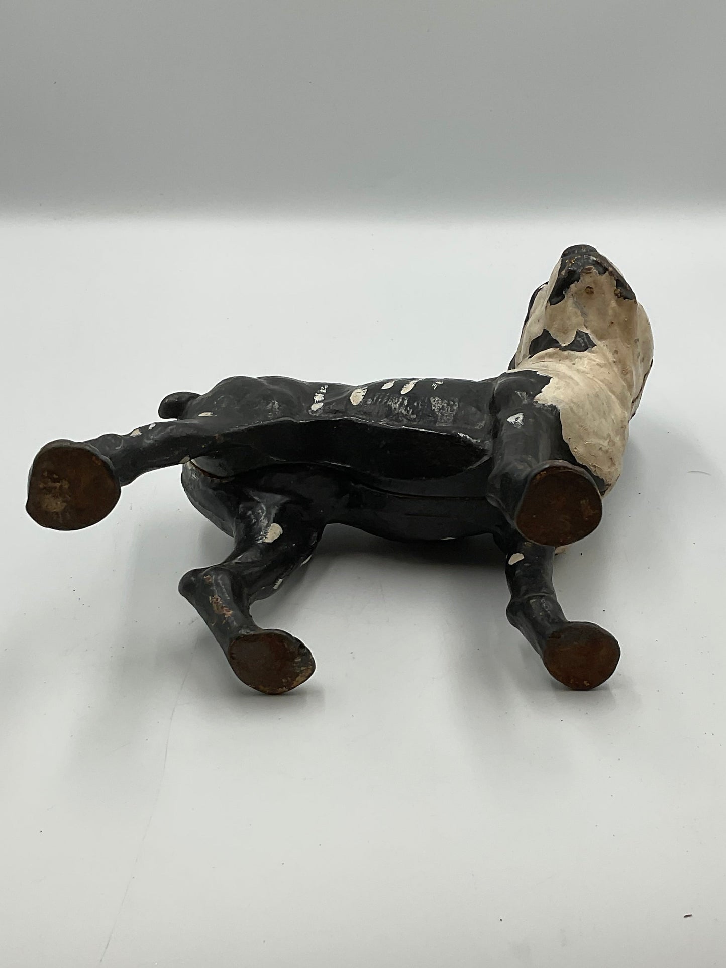Vintage Hubley Style Cast Iron Boston Terrier Coin Piggy Bank