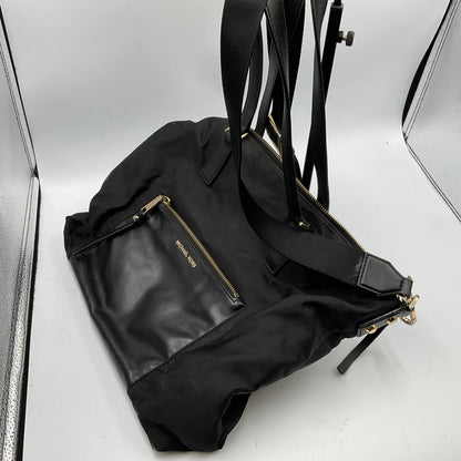 Michael Kors Black Tote Shoulder Bag Gold Hardware