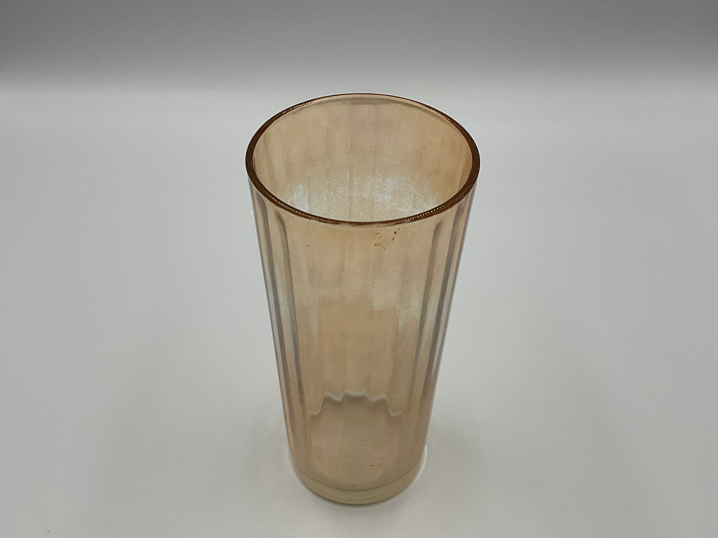Jeannette Glass Vertical Optic Marigold Carnival Glass Tumbler