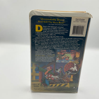 Walt Disney Masterpiece Oliver & Company VHS Tape