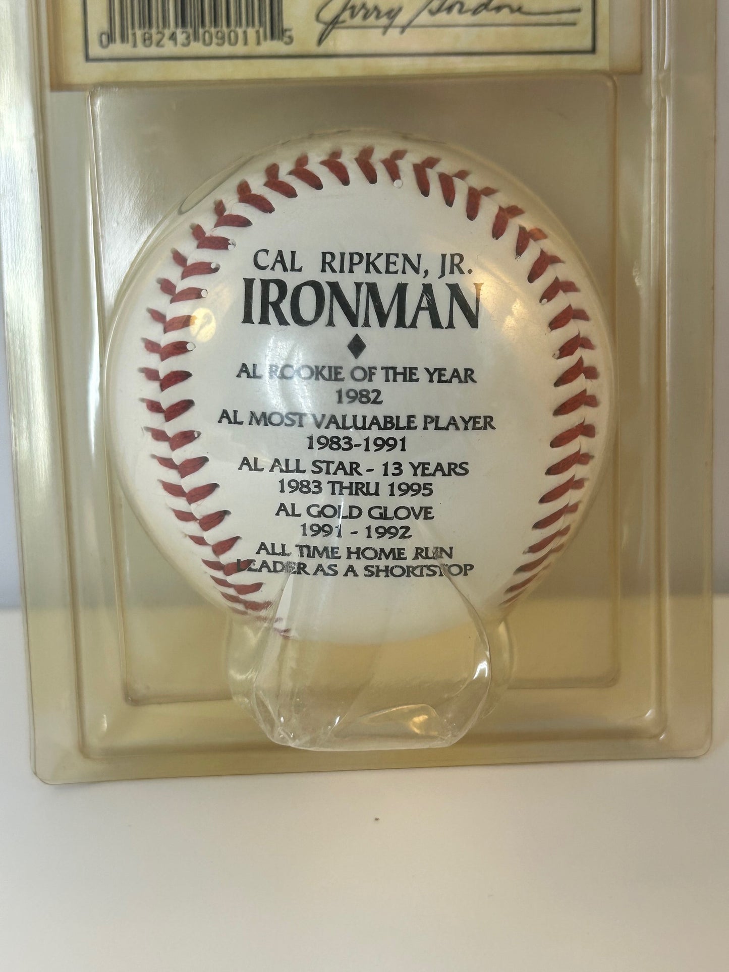 Cal Ripken Jr Ironman Commemorative Baseball with COA Facsimile Auto