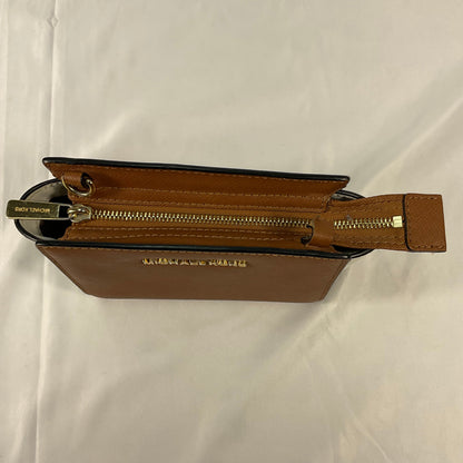 Michael Kors Brown Leather Small Selma Crossbody Bag Missing Strap Clasp Broken